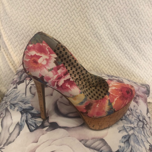 Jessica Simpson floral platform pumps high heels size 5.5 new! - Picture 1 of 3